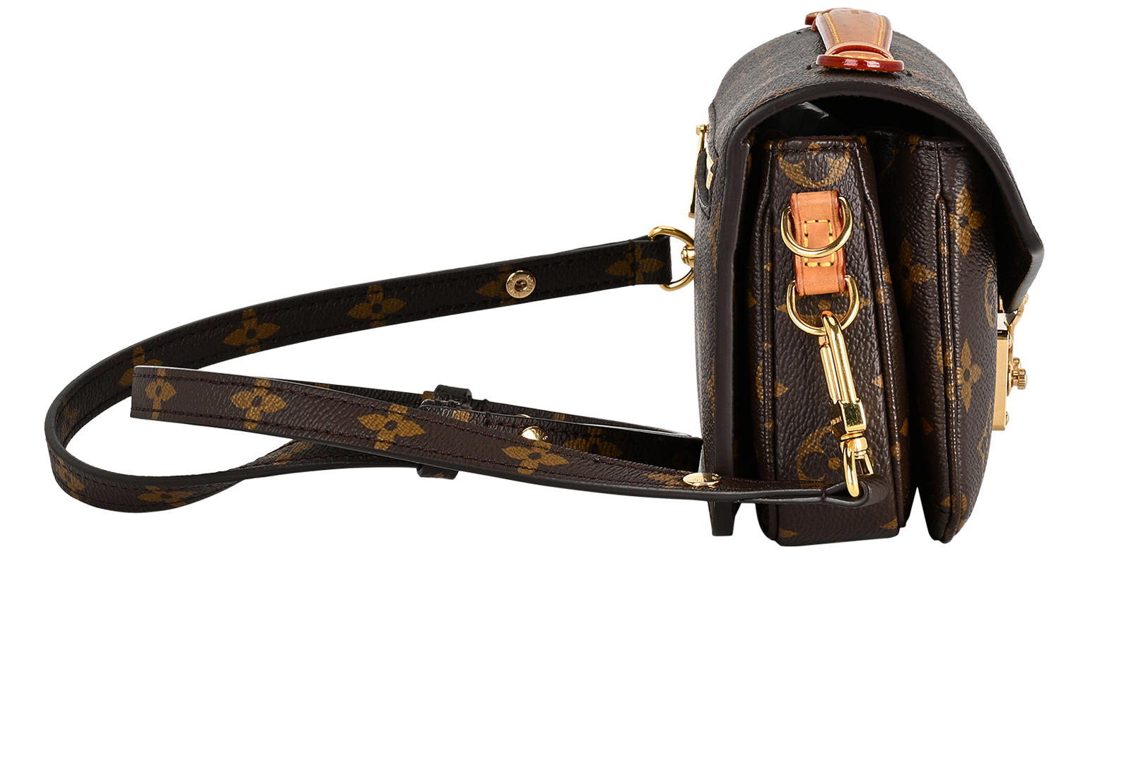 Pochette Métis East West Bag, &pound;1,400, Handbags, Brown/Tan, Canvas/Leather, Side view